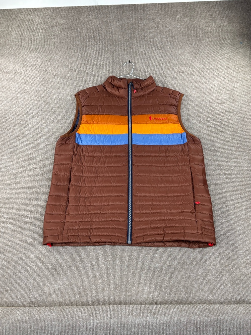 Cotopaxi Fuego Goose Down Puffer Vest Black Full Zip Men’s Medium Blue Green